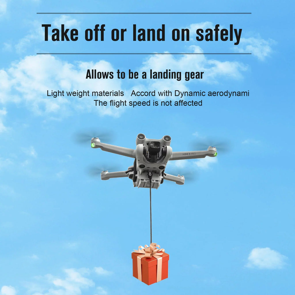 Airdrop Device for DJI Mini 3 and Mini 3 Pro Drone Accessories Payload Delivery Transport Device Fishing Drone, Drop Fishing Line, Wedding Sizecene, Sizeearch&Rescue