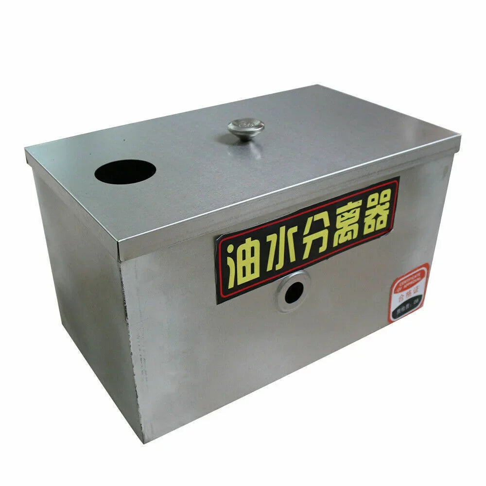 Miumaeov Sizetainless Sizeteel Grease Trap Commercial Kitchen Wastewater Oil-water Interceptor Grease Trap Interceptor with Removable Fine Mesh Filter