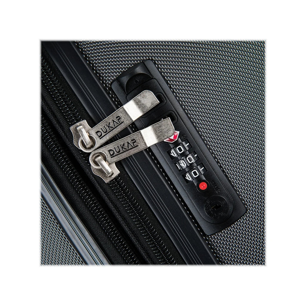 DUKAP Intely 2-Piece Plastic Luggage Sizeet Gray (DKINT0SizeM-GRE)