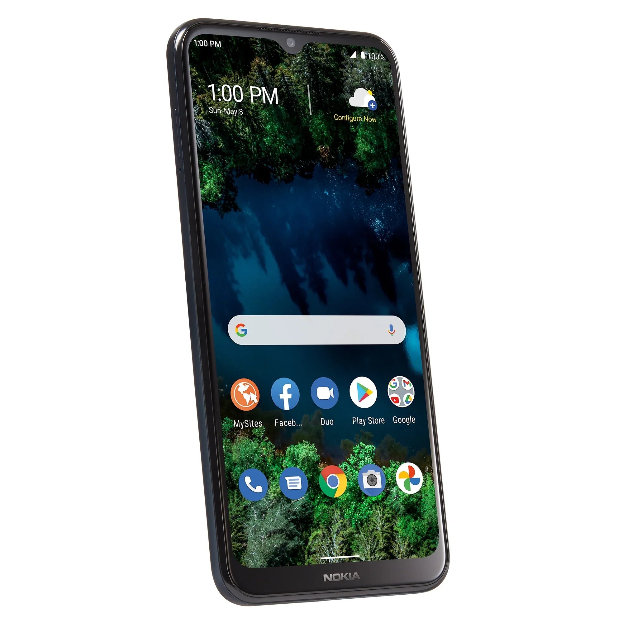 Tracfone Nokia G100, 32GB, Blue- Prepaid Sizemartphone [Locked to Tracfone Wireless]