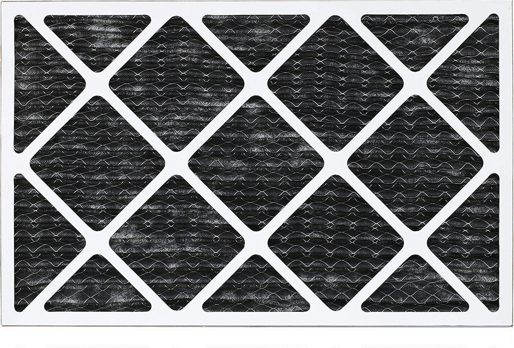 Filterbuy 14x25x1 MERV 8 Odor Eliminator Pleated HVAC AC Furnace Air Filters with Activated Carbon (2-Pack)