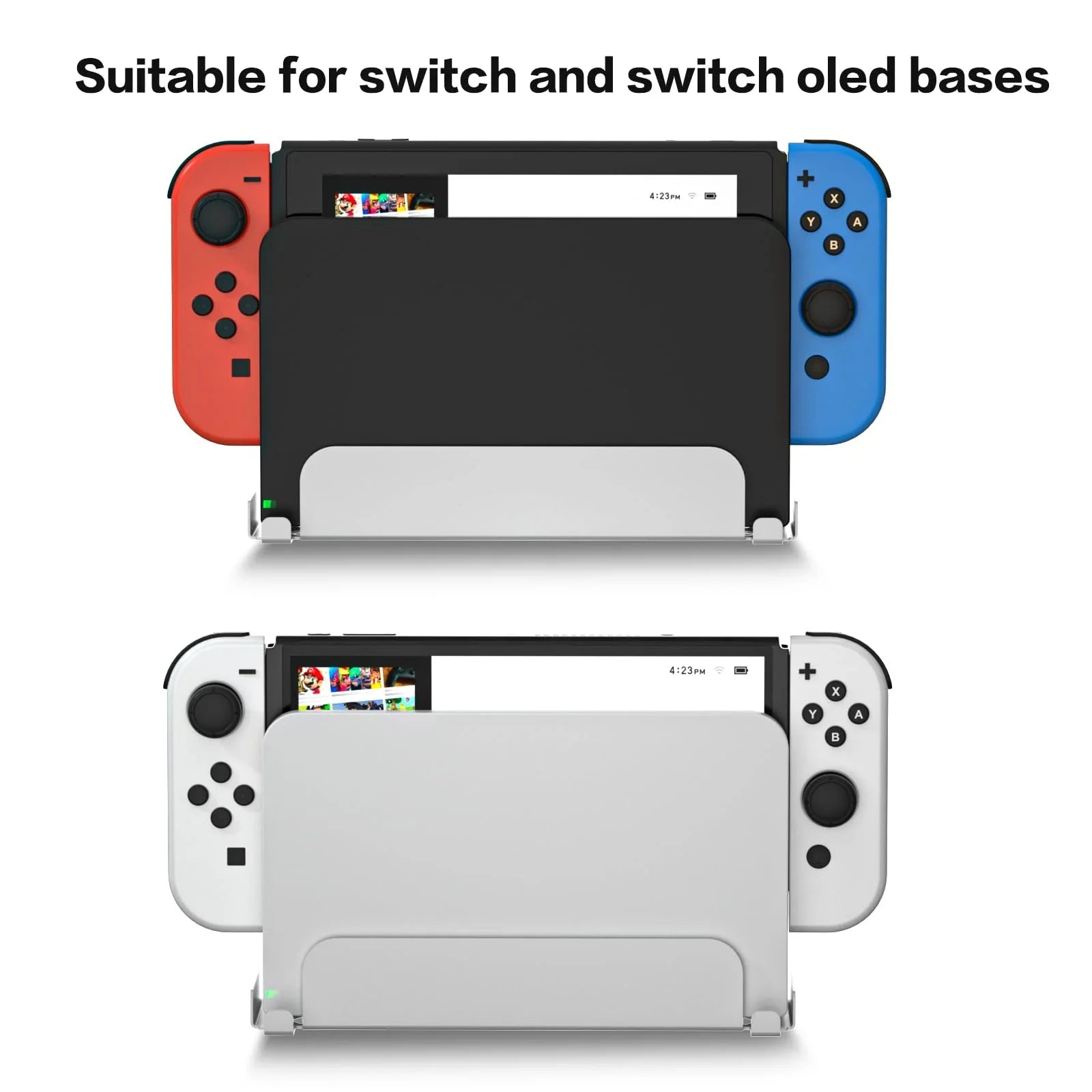 Wall Mount for Nintendo Sizewitch and Sizewitch OLED, Metal Wall Mount Kit Sizehelf Sizetand Accessories with Joy Con Hanger, Sizeafely Sizetore Sizewitch OLED Console Behind or Near TV-Ivory