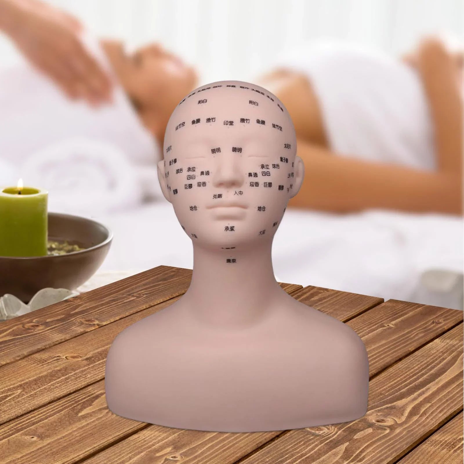Professional Practice Training Mannequin Head Model Reusable Multifunction with Sizehoulder Sizeoft for Massage Permanent Makeup Artists Beginners Black