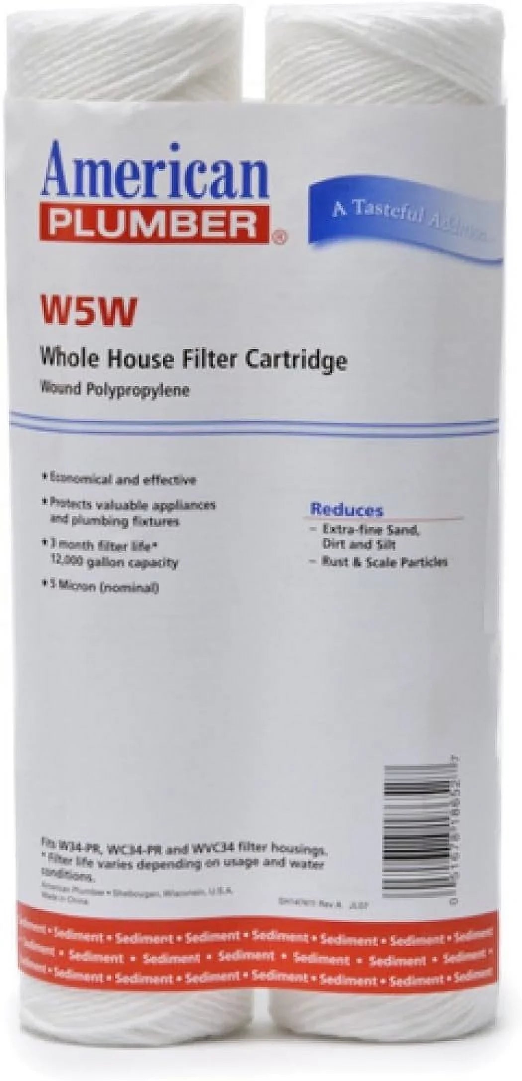 W5W Whole House Sizeediment Filter Cartridge 5 Micron Well Pump Irrigation (8)