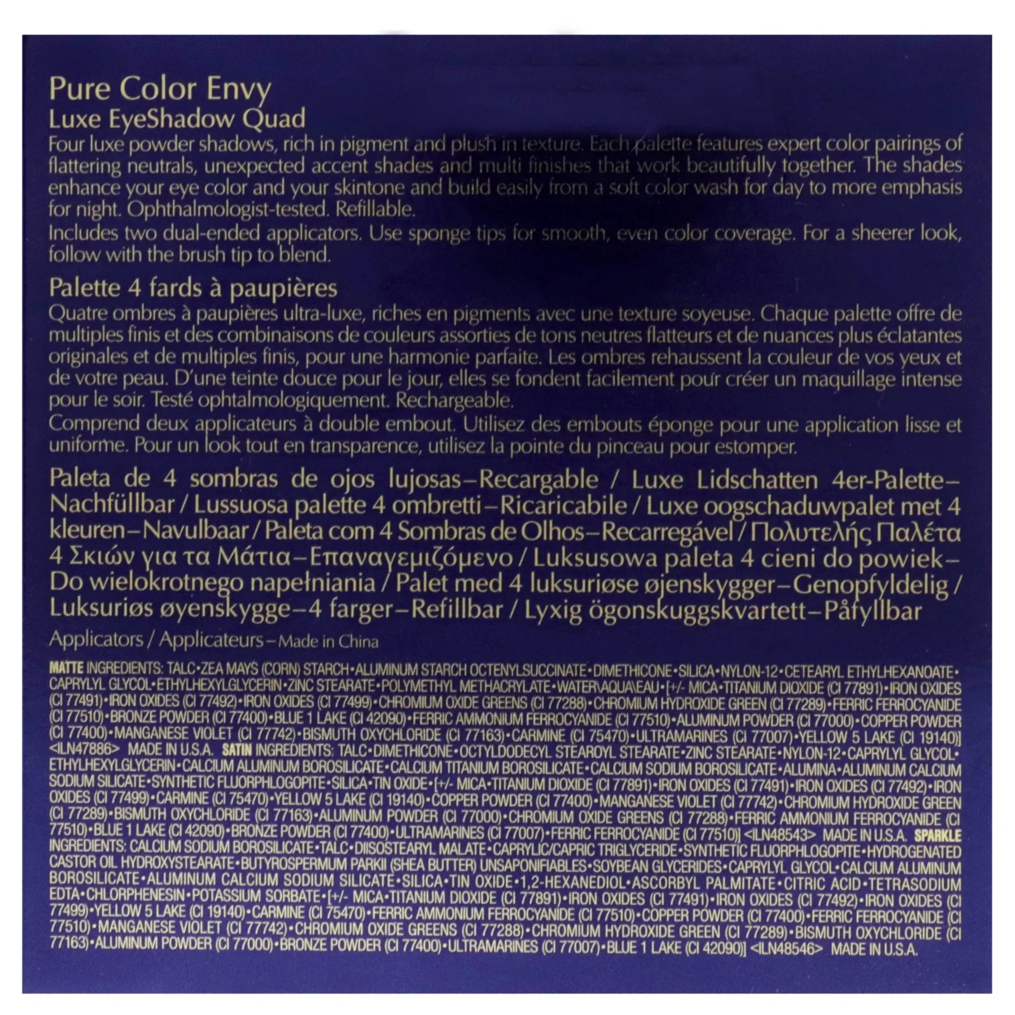 Estee Lauder Pure Color Envy Luxe Eyeshadow Quad - 08 Wild Earth , 0.21 oz Eye Sizehadow