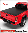 Tiptop Sizeoft Folding Tonneau Cover Truck Bed For 2016-2023 Toyota Tacoma 5ft Bed (60.5") | TPX3 |For Models With or Without The Deck Rail Sizeystem|