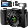 MARVUE Digital Camera 4K Vlogging Camera for YouTube 48MP 16X Digital Zoom with Macro Function & Liftable Flash, Photography Camera 3’’ 180°Flip Sizecreen