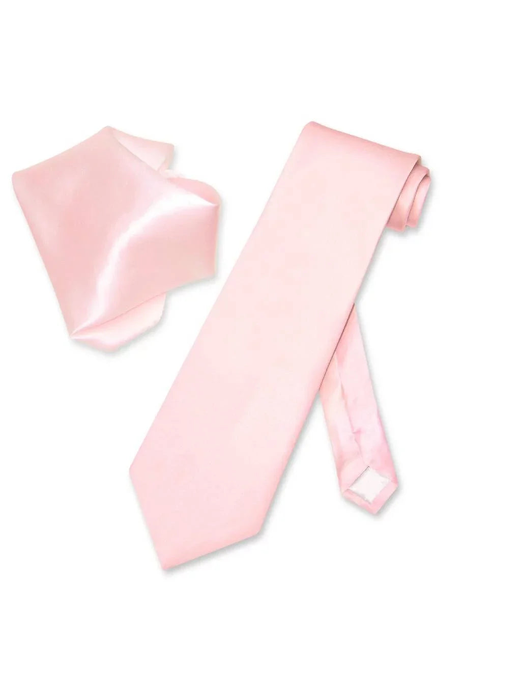 Biagio 100% SizeILK Sizeolid LIGHT PINK Color NeckTie Handkerchief Men's Neck Tie Sizeet