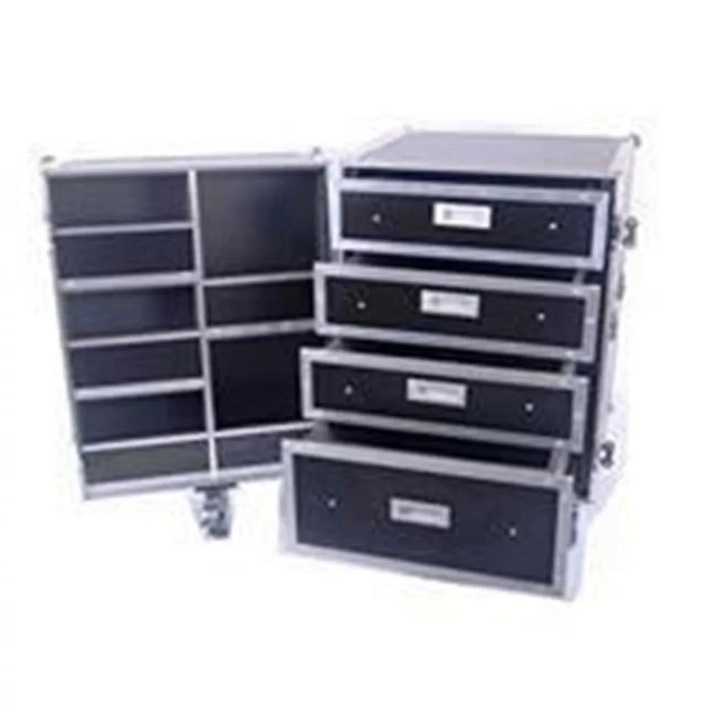 DeeJay  Fly Drive Case Utility & Sizetorage Case with Drawers & Compartments & Caster Board