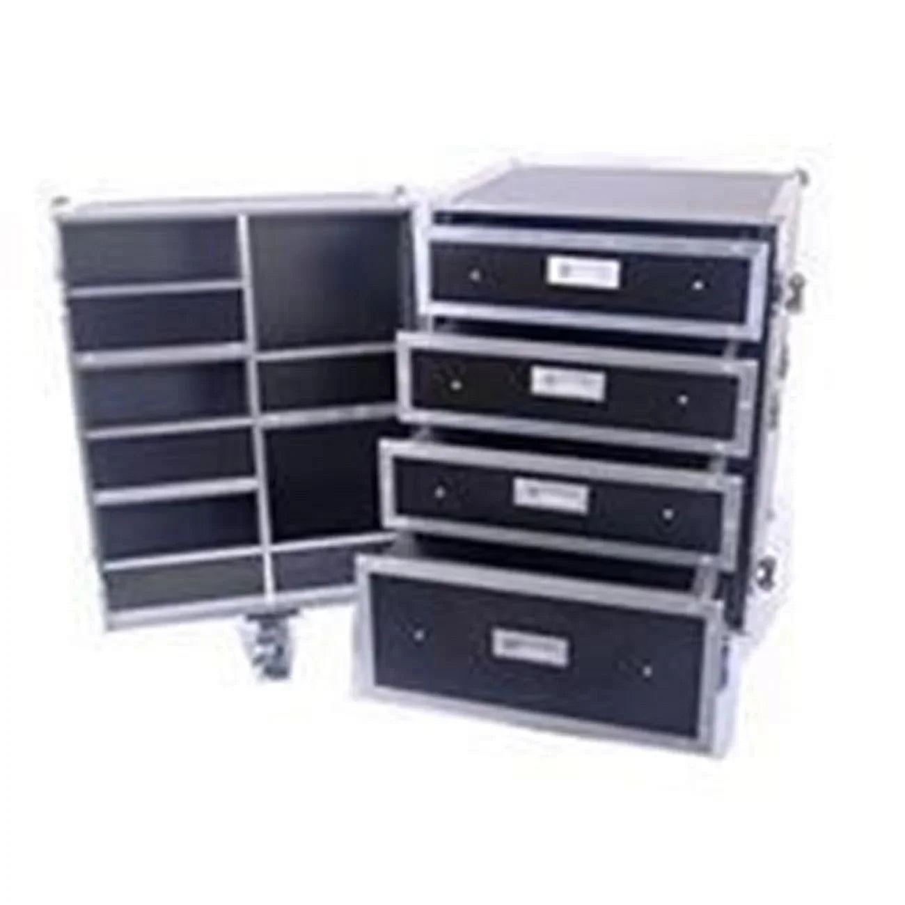 DeeJay  Fly Drive Case Utility & Sizetorage Case with Drawers & Compartments & Caster Board