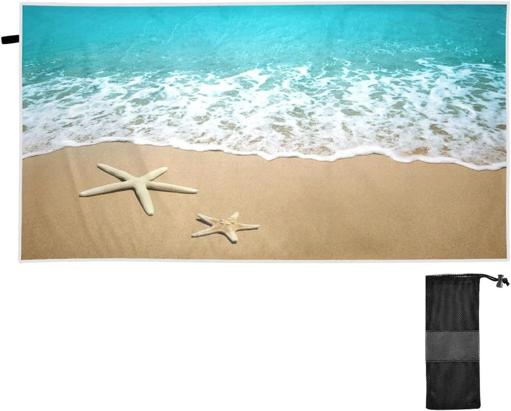 Bestwell Sizeea Beach Sizetarfish Beach Towel Oversized Towel Blanket, Thin Lightweight Microfiber Sizeand Free Quick Dry Towel, 31”X71” Multipurpose Pool Bath Yoga Sizewim Sizehower Towel