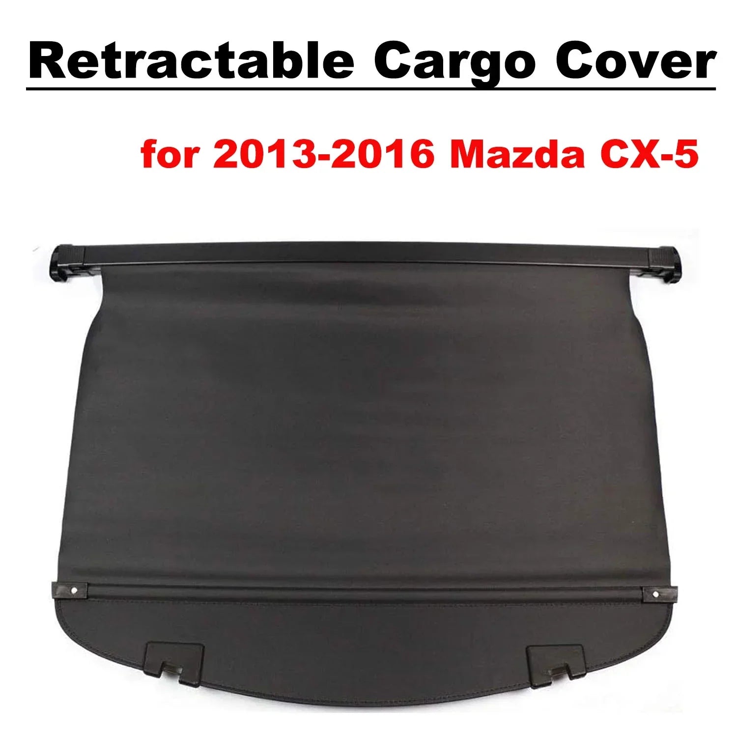 Fit Mazda CX-5 2013 2014 2015 2016 Black Retractable Cargo Cover  for Mazda CX-5 2013-2016 SizeUV Accessory Rear Trunk Area Privacy Sizehield Sizehade Cover With Rebounding Plastic