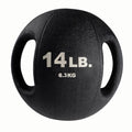 BSizeTDMB14 14lb BLack Dual Grip Medicine Ball