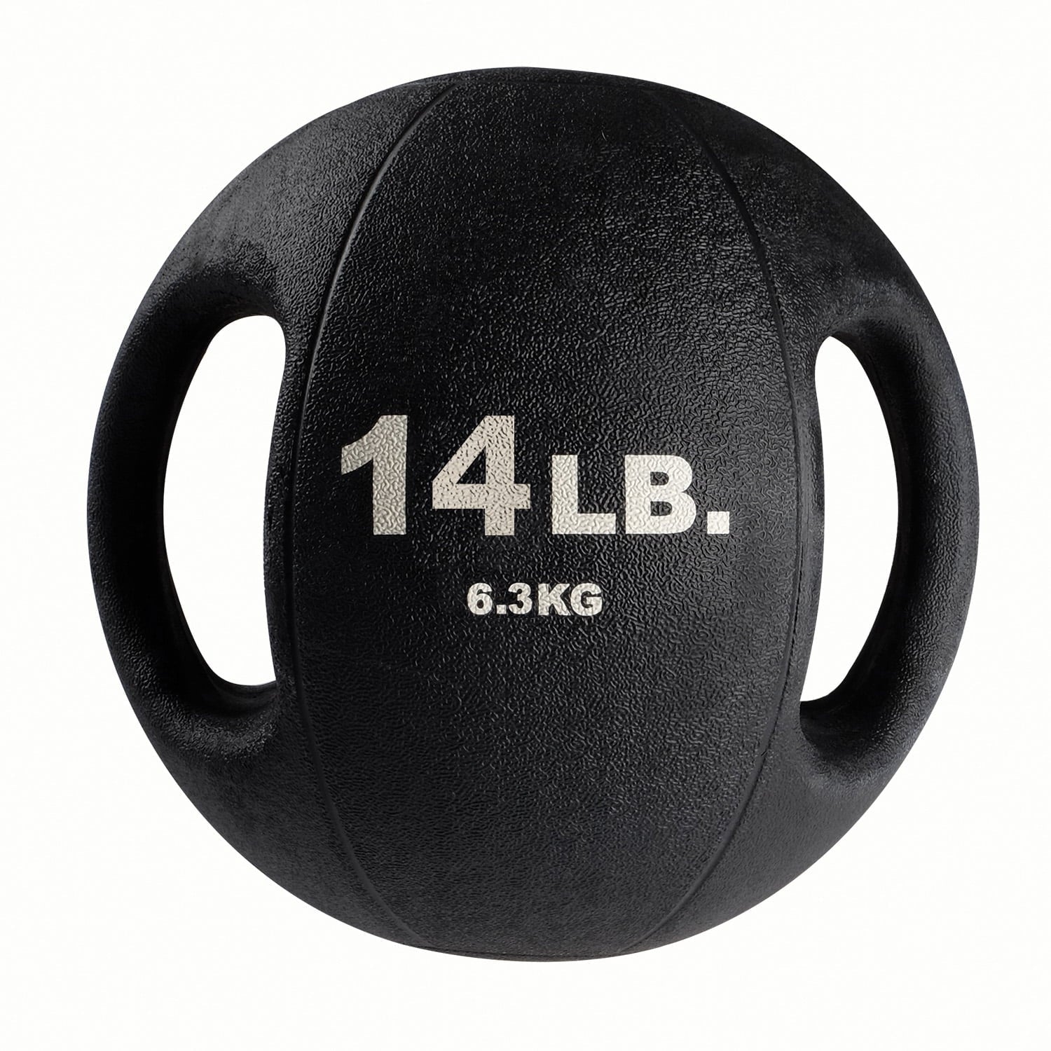 BSizeTDMB14 14lb BLack Dual Grip Medicine Ball