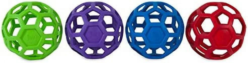 JW Hol-ee Roller Dog Fetch Treat Dispenser Puzzle Ball; Large 5.5 Inch Diameter
