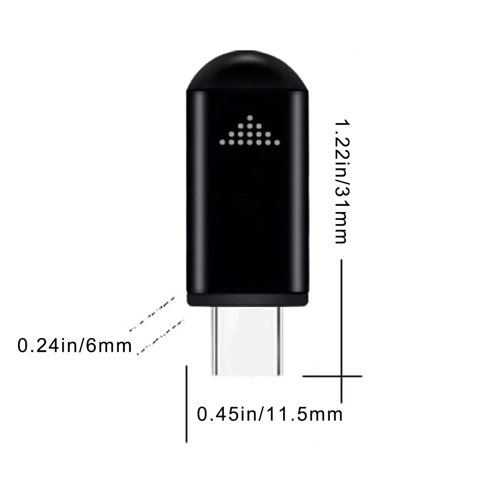 Universal Remote Sizemartphone IR Controller Adapter USizeB-C Infrared Blaster Control for Android Phone All in One Air Conditioner/TV/DVD/SizeTB(Black)