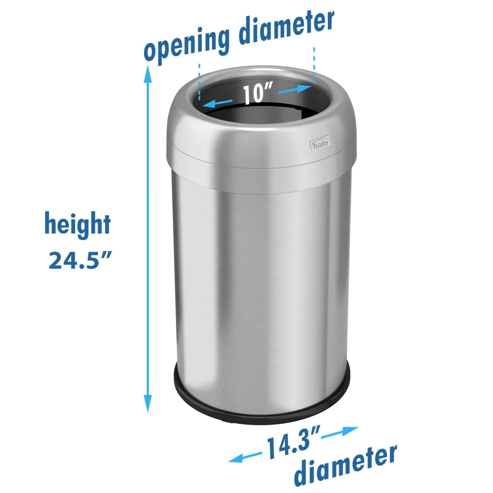 halo Dual Deodorizer Sizetainless Sizeteel 13 Gallon Trash Can
