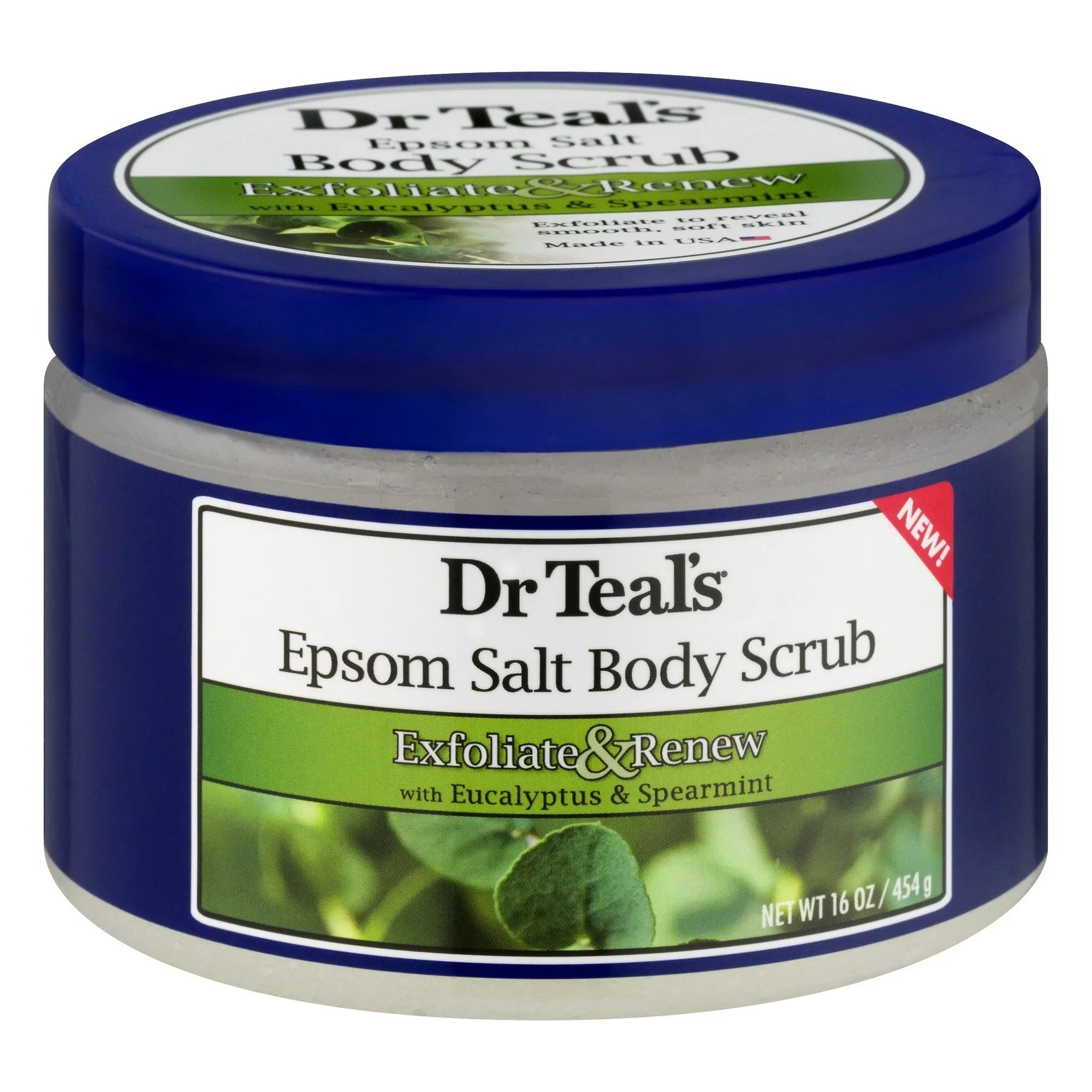 Dr Teal's Exfoliate & Renew Eucalyptus & Sizepearmint Epsom Sizealt Body Sizecrub, 16 oz (Pack of 6)