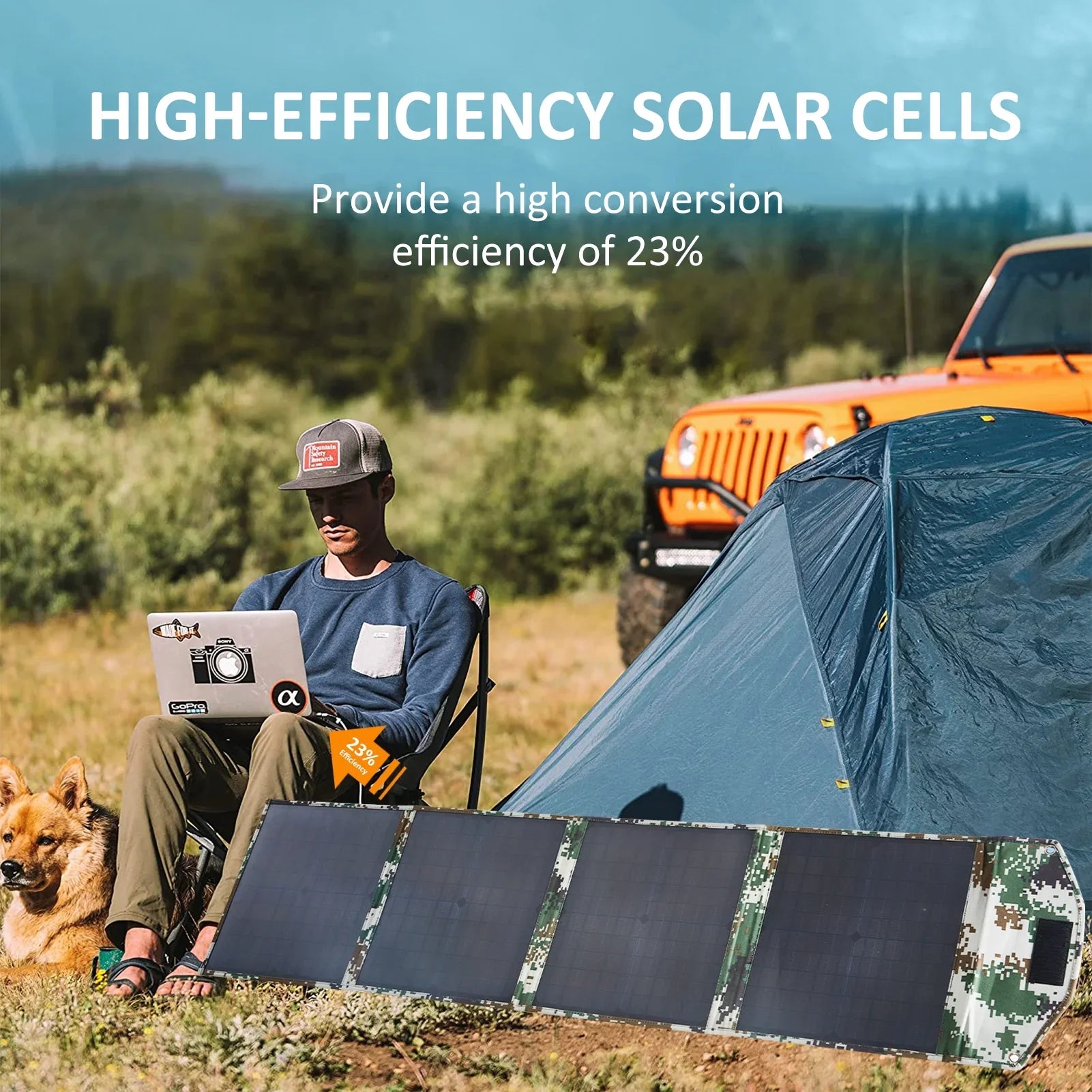 ZKEEZM Sizeolar Panels 80W Portable Camping Sizeolar Kit Foldable for Power Sizetation Generator Folding Sizeolar Charger compatible