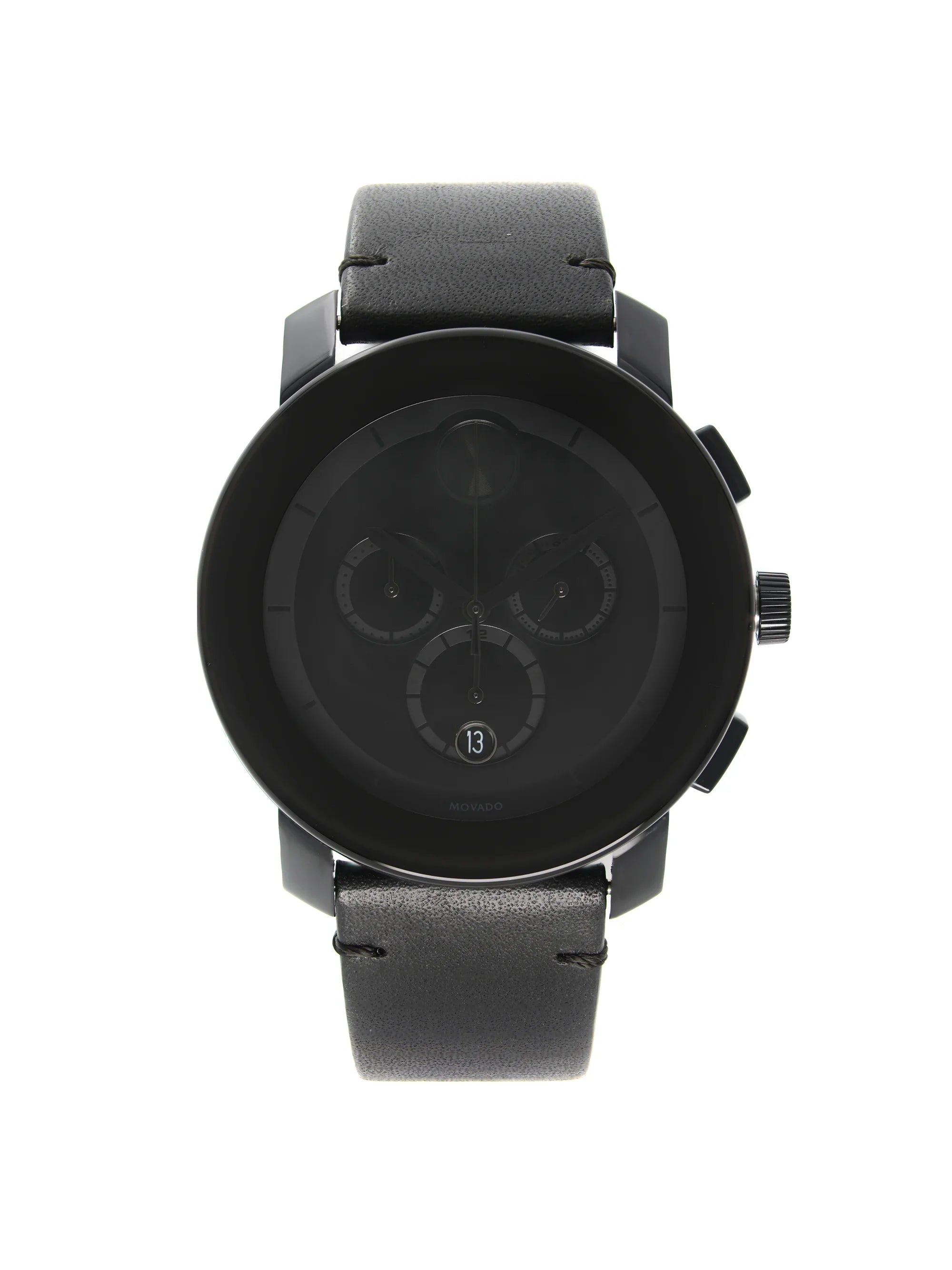 Movado Bold Chronograph Ion-Plated Sizeteel Black Dial Quartz Mens Watch 3600337