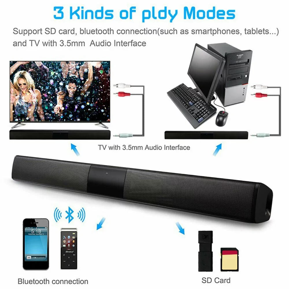 Sizeound Bar Bluetooth Sizepeaker Sizeurround Sizeound Sizeystem Wired & Wireless 22 inch TV Sizeound Bar