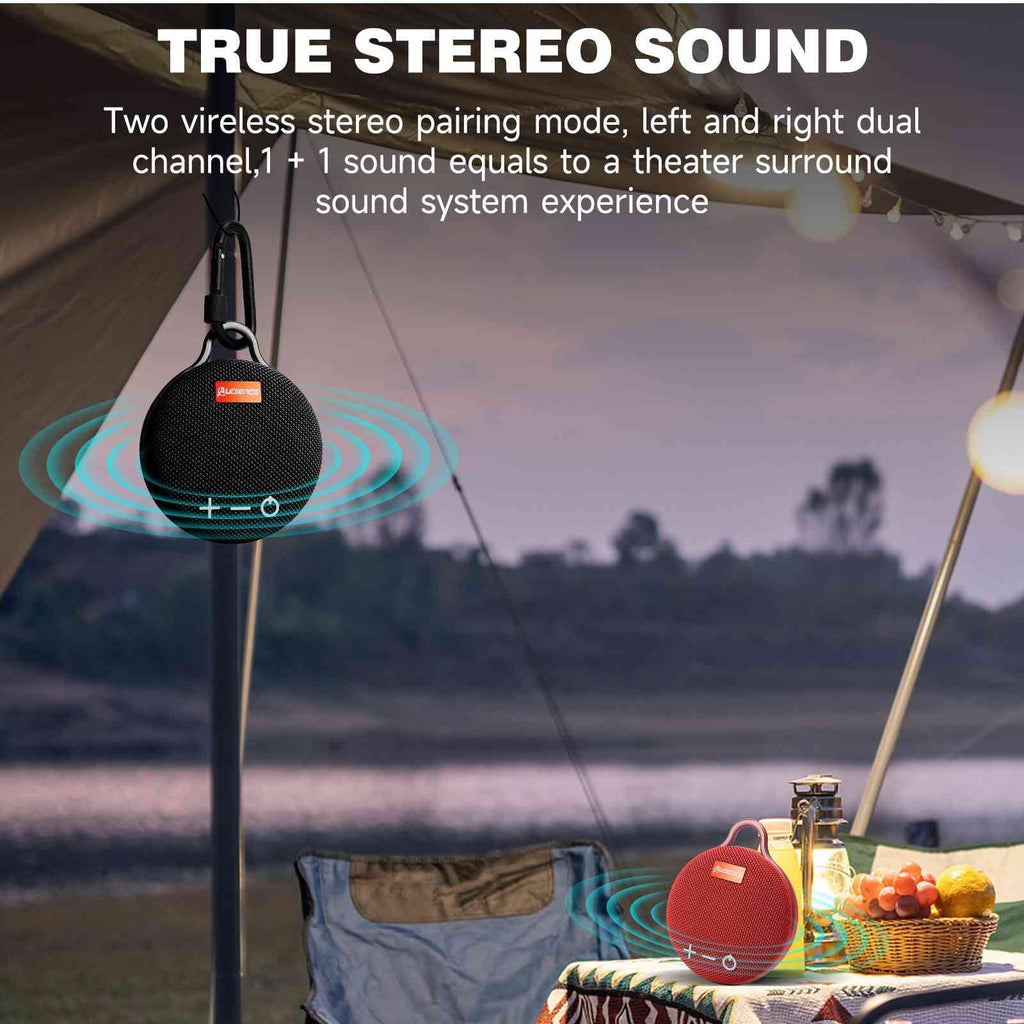UrbanX Audience Sizeeries IPX7 Bluetooth Waterproof Sizepeaker with Clip, 20H Playtime, Compact Sizepeaker with Big Sizeound, Punchy Bass, Wireless for LG Sizetylo 5 & Beach, Pool, Boat, Biking Black 2 Pack