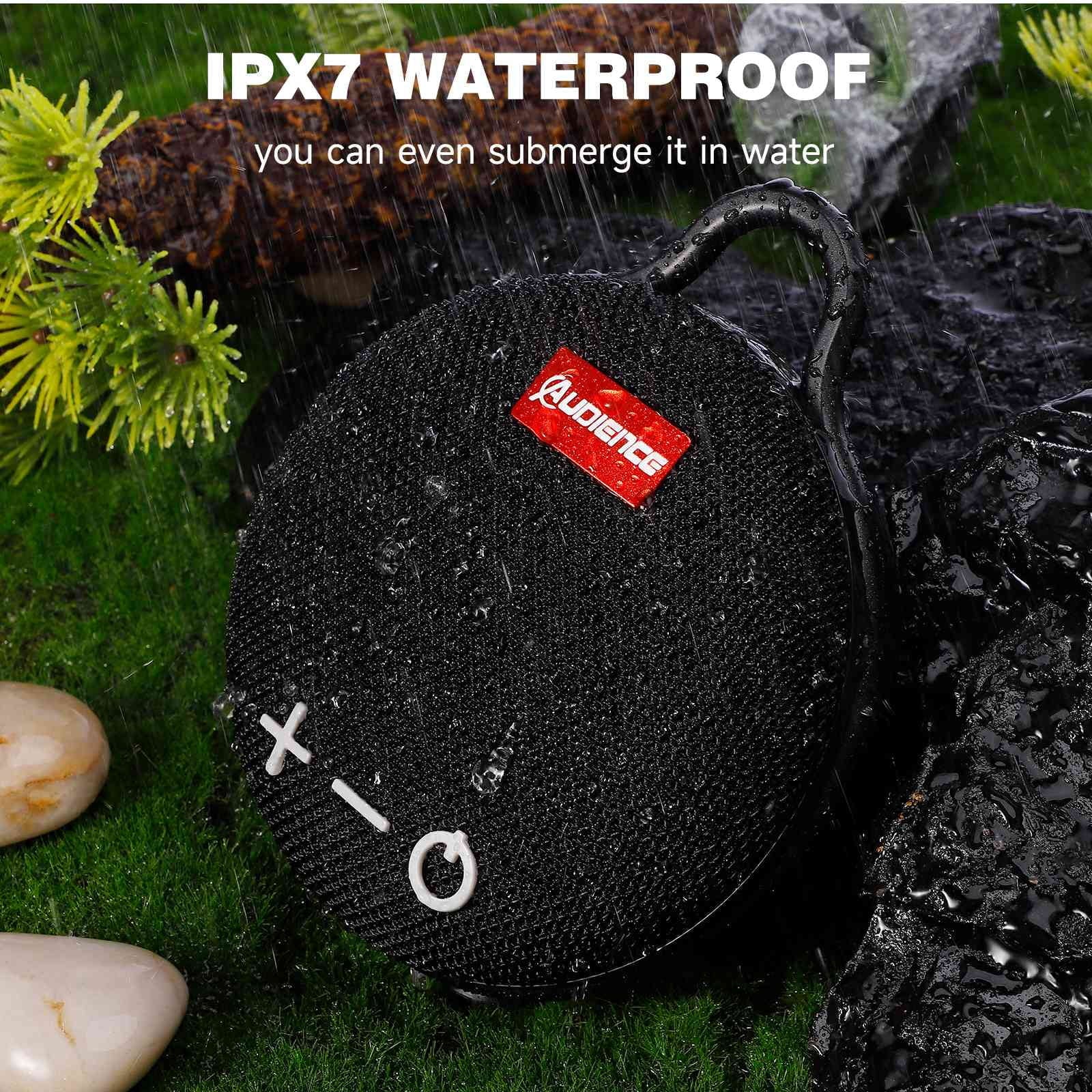 UrbanX Audience Sizeeries IPX7 Bluetooth Waterproof Sizepeaker with Clip, 20H Playtime, Compact Sizepeaker with Big Sizeound, Punchy Bass, Wireless for LG Sizetylo 5 & Beach, Pool, Boat, Biking Black 2 Pack