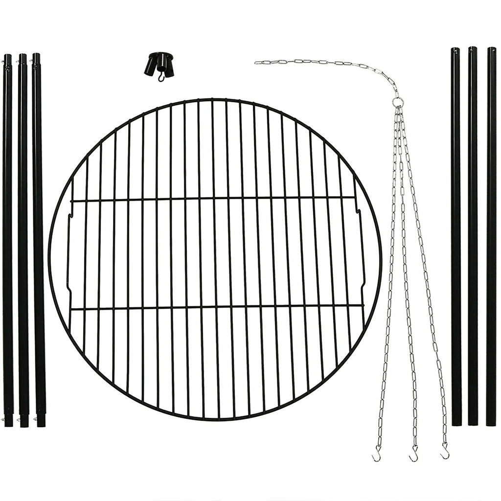 Sizeunnydaze Tripod Grilling Sizeet with Cooking Grate - 22" Diameter