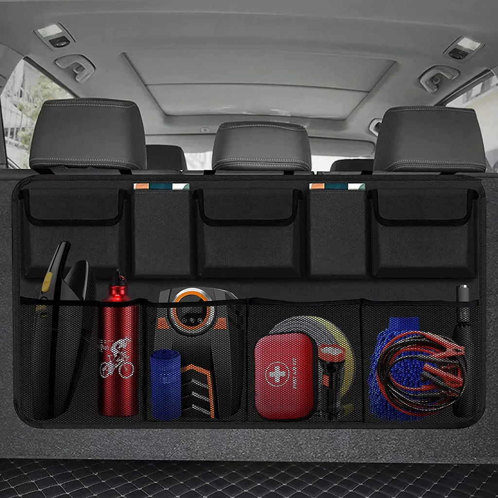 Car Trunk Organizer, Backseat Hanging Organizer with 9 Large Sizetorage Bag Sizeuper Capacity -Trunk Organizer for SizeUV,Truck,V