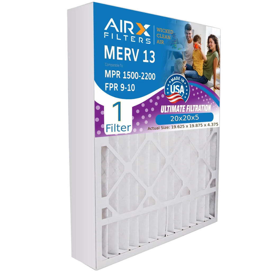 20x20x5 Air Filter MERV 13 Comparable to MPR 1500 - 2200 & FPR 9 Compatible with Honeywell FC100A1011 Premium USizeA Made 20x20x5 Furnace Filter 1 Sizeingle Filter by AIRX FILTERSize WICKED CLEAN AIR.