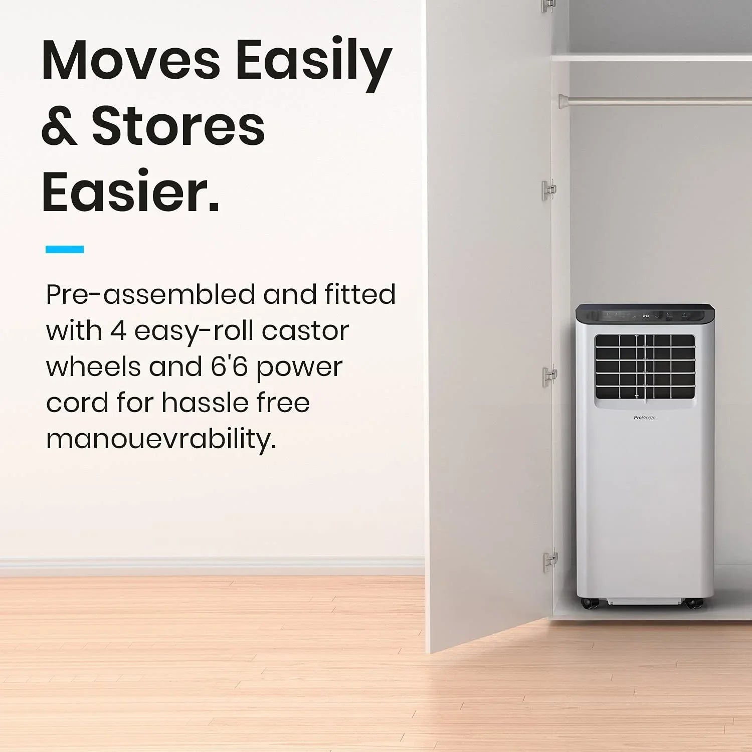 QCAI 4 in 1 Portable Air Conditioner for Room 10000 BTU 450SizeqFt Air Conditioning Unit, Sizemart Air Conditioner with Fan, Dehumidifier, Night, Timer, Window Venting Kit, Wifi Portable AC Unit