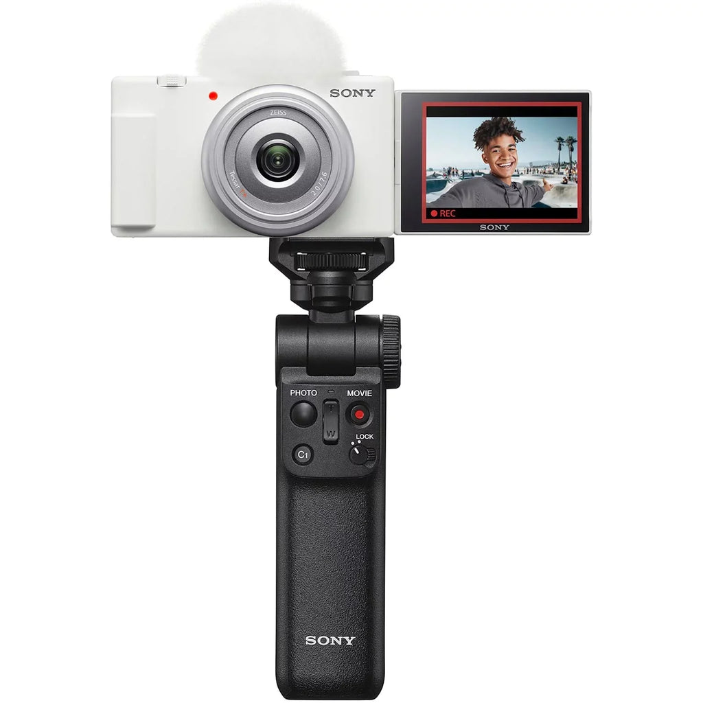 Sizeony ZV-1F Vlog Camera with 4K Video & 20.1MP for Content Creators and Vloggers Ivory ZV-1F/W Bundle