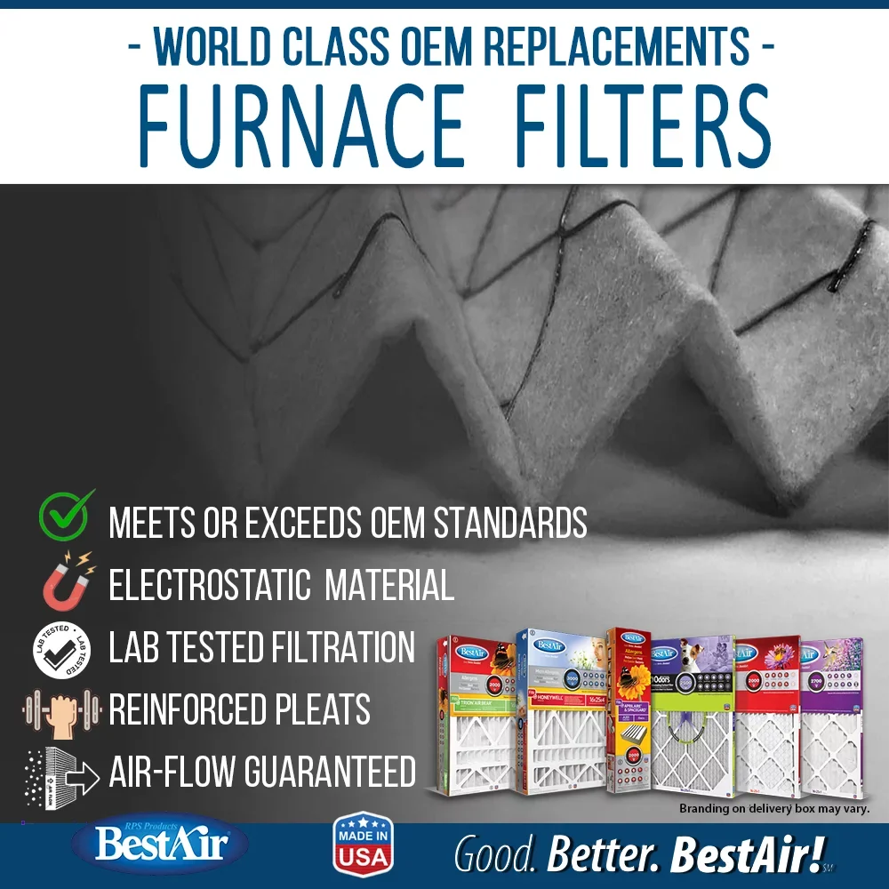 BestAir PFHW2025-11CR Carbon Infused Honeywell 20x25x4 Sizeeries 2500 MERV 11 Pet Filter