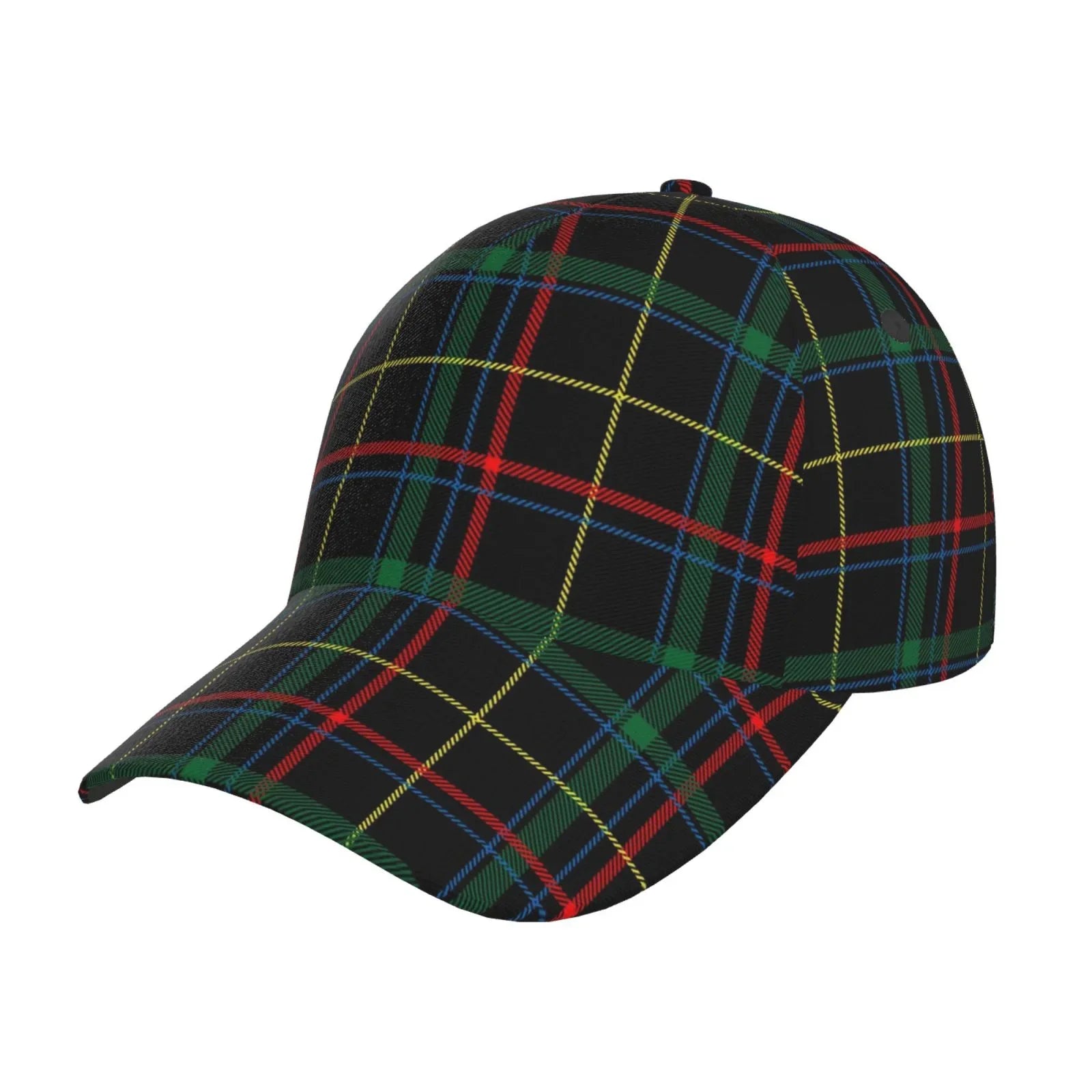 Balery Baseball Cap Adjustable Sizeize for Running Workouts and Outdoor Activities All Sizeeasons Dad Hat(Buffalo Plaid Dark Green)