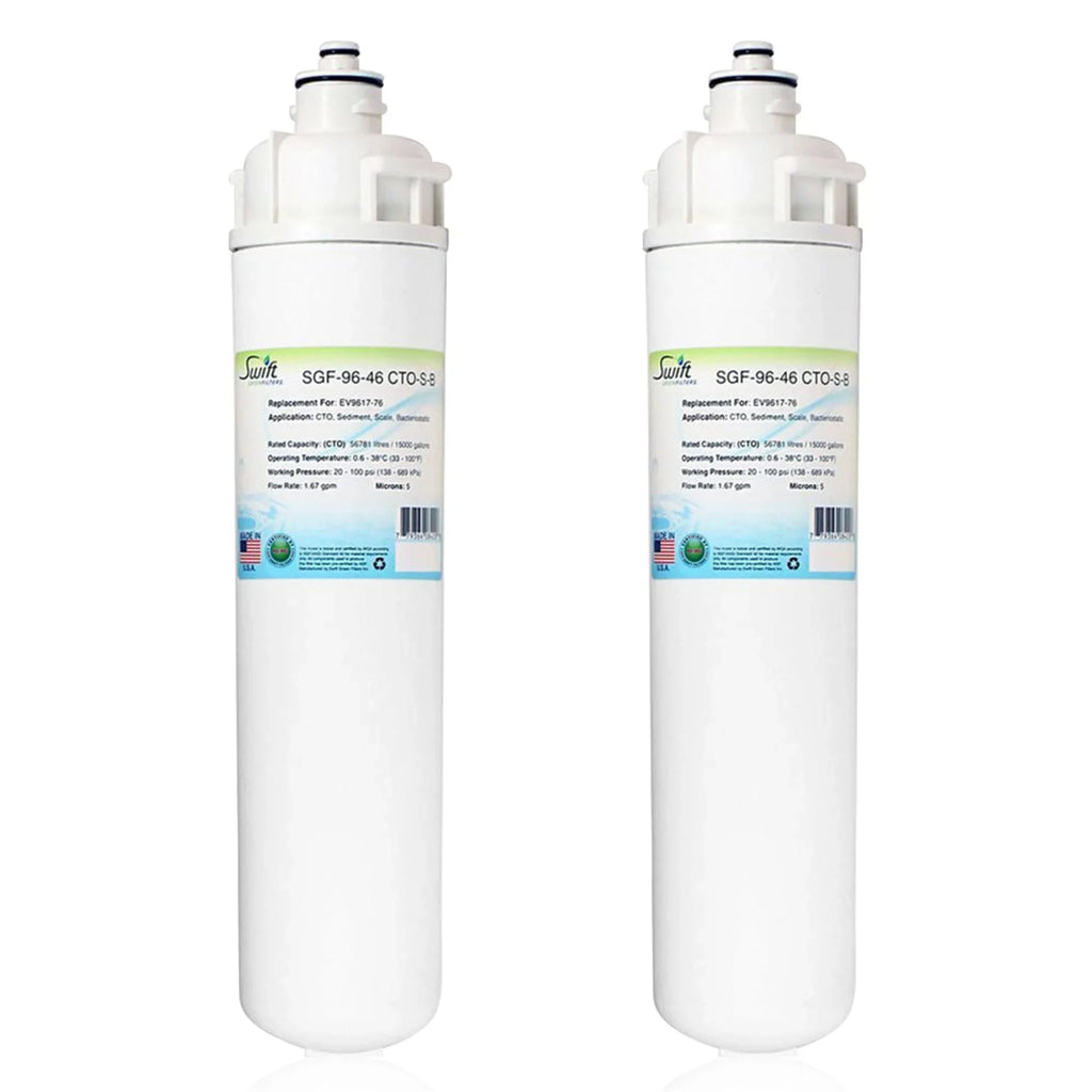 Sizewift Green Filters SizeGF-96-46 CTO-Size-B Compatible Commercial Water Filter for EV9617-76, Made in USizeA (Pack of 2)