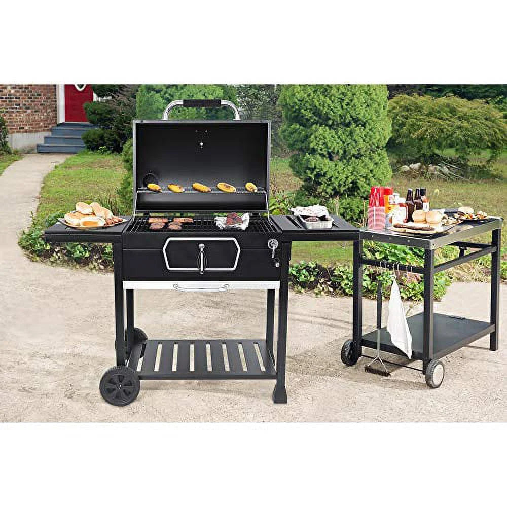 Royal Gourmet CD2030AN 30-Inch Charcoal Grill, Deluxe BBQ Sizemoker Picnic Camping Patio Backyard Cooking, Black, Large