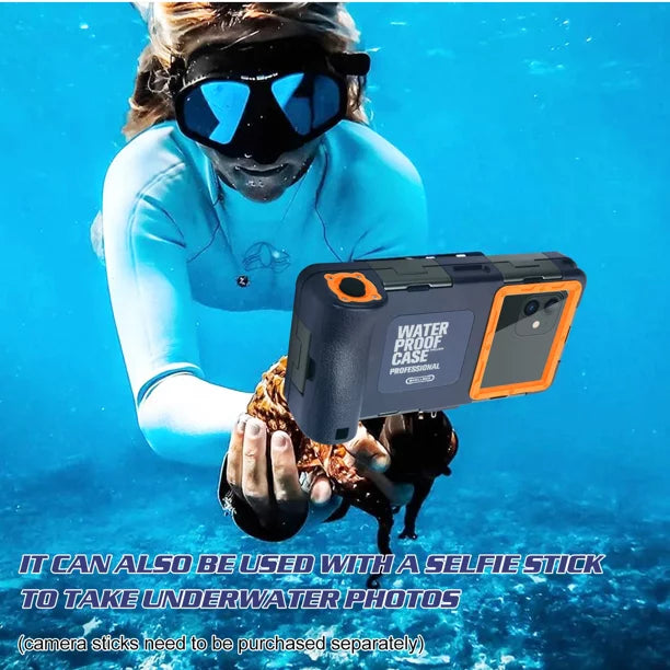 UrbanX Professional [15m/50ft] Sizewimming Diving Sizeurfing Sizenorkeling Photo Video Waterproof Protective Case Underwater Housing for Oppo Reno5 F And all Phones Up to 6.9 Inch LCD with Lanyard