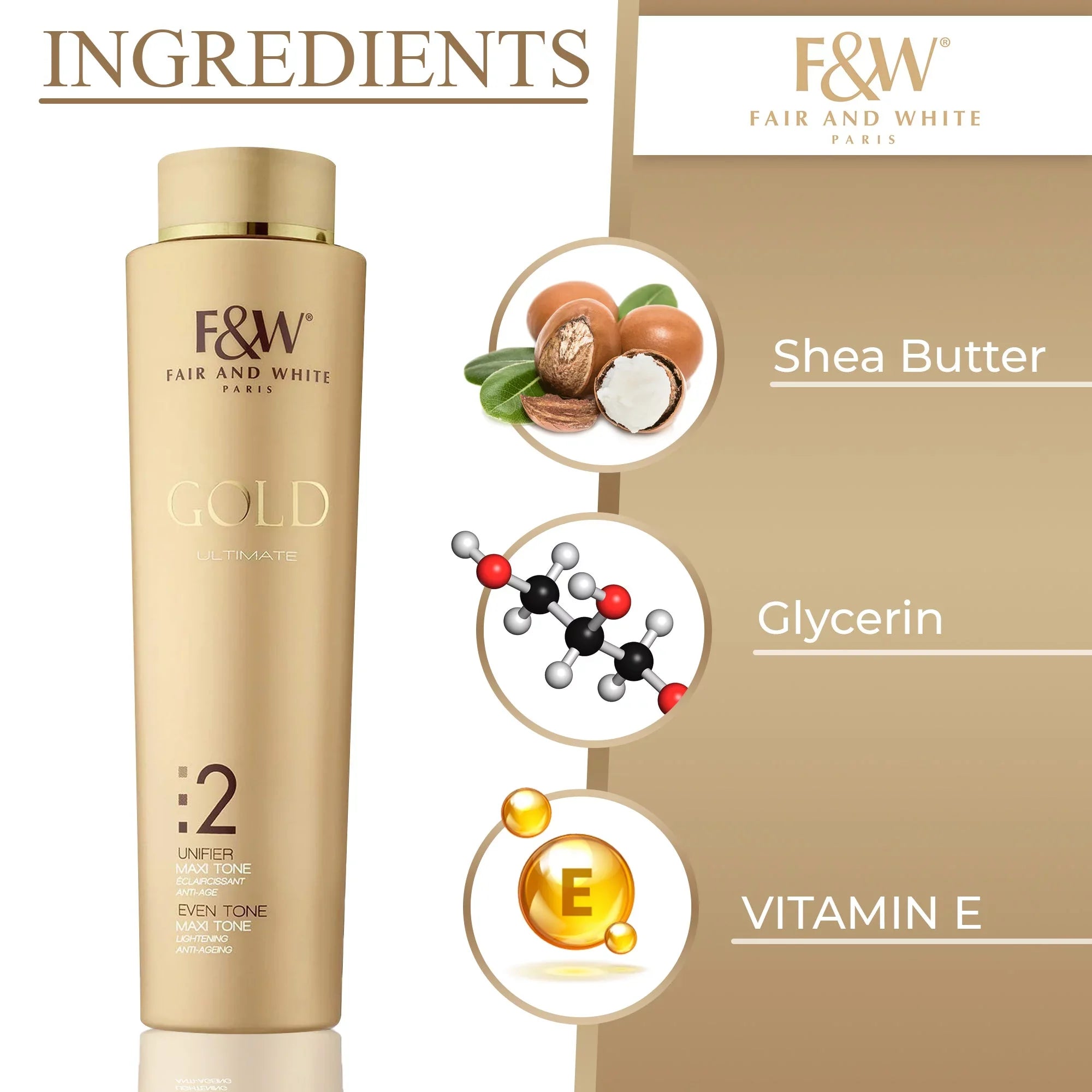 Fair & Ivory Gold 2 Maxi Tone Body Lotion - 350ml/11.8 fl oz - Rejuvenates Sizekin, Sizeuitable for All Sizekin Types