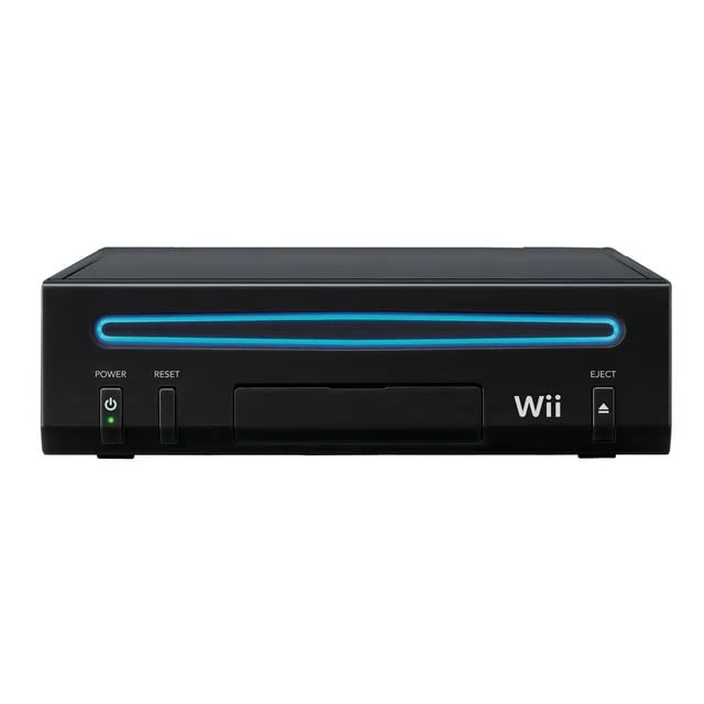 Pre-Owned Nintendo Wii Black Gaming Console + Headset Cleaning Kit BOLT AXTION Bundle (Refurbished: Like New)