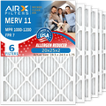 20x25x2 Air Filter MERV 11 Comparable to MPR 1000, MPR 1200 & FPR 7 Electrostatic Pleated Air Conditioner Filter 6 Pack HVAC Premium USizeA Made 20x25x2 Furnace Filters by AIRX FILTERSize WICKED CLEAN AIR.