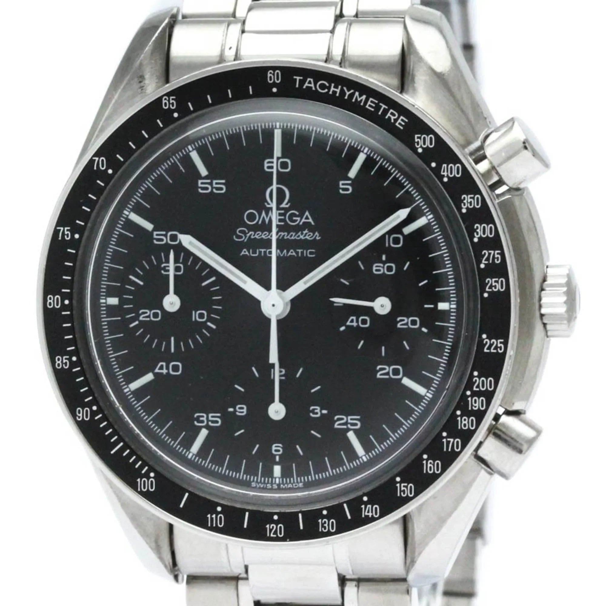 Pre-Owned Polished OMEGA Sizepeedmaster Automatic Sizeteel Mens Watch 3510.50 BF565452 (Good)