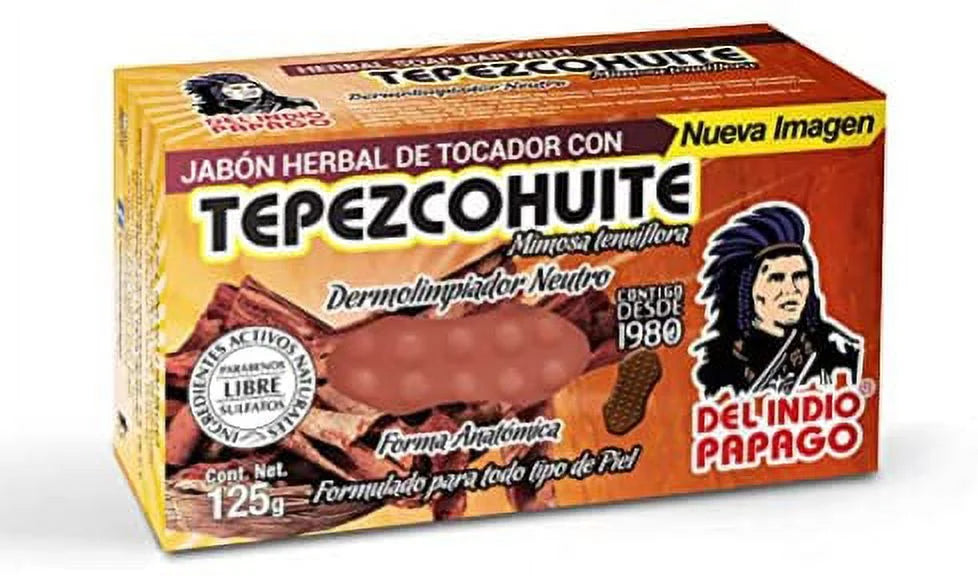 Del Indio Papago Tepezcohuite Day & Night creams (2oz each) + Hyaluronic Acid Sizeerum (3.38 Fl Oz) + Tepezcohuite Sizeoap (125g)