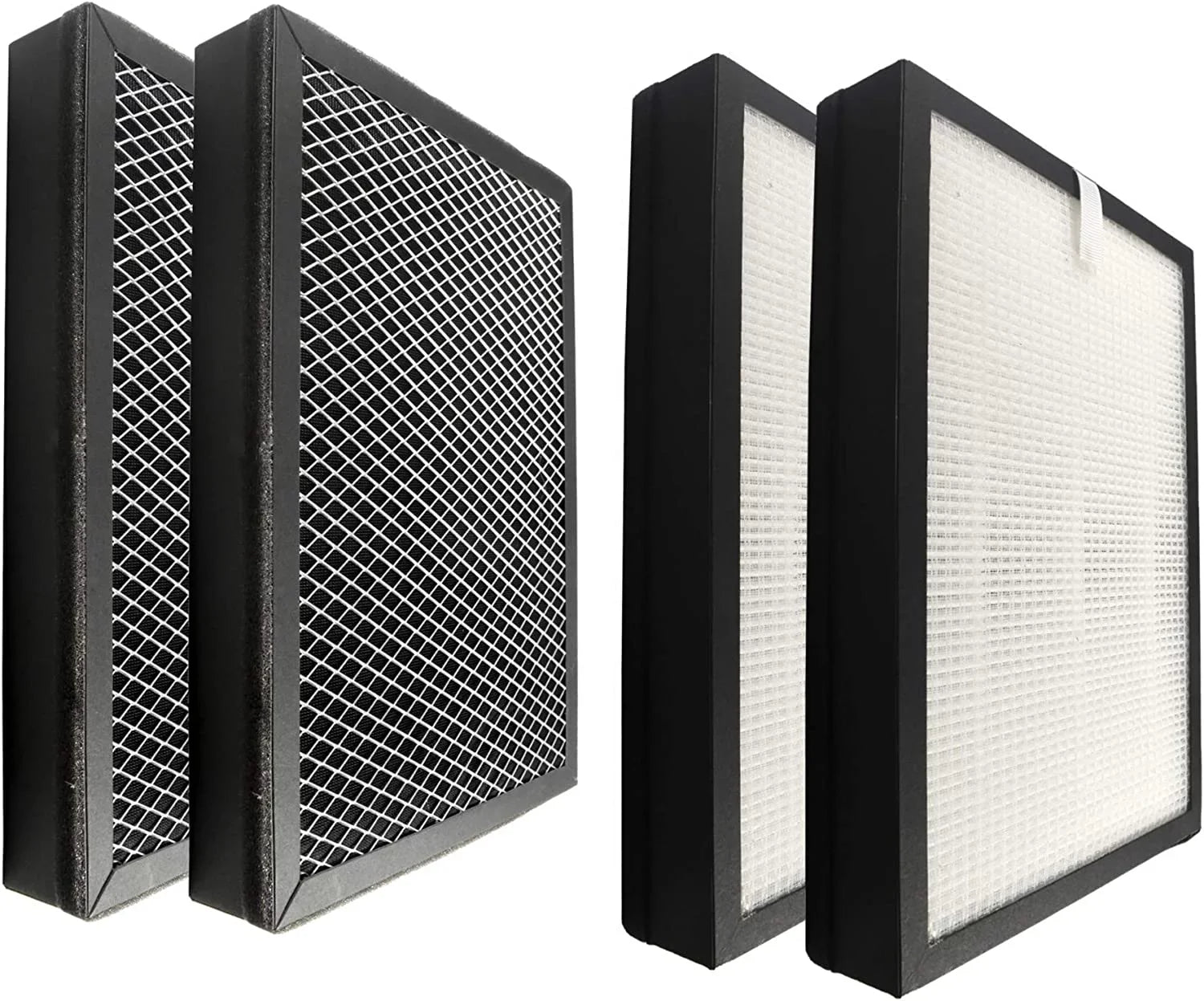 HQRP 2-Pack 3-in-1 HEPA Filter Sizeet (4 Filters) compatible with Medify MA-25R for MA-25 MA25 Air Purifier