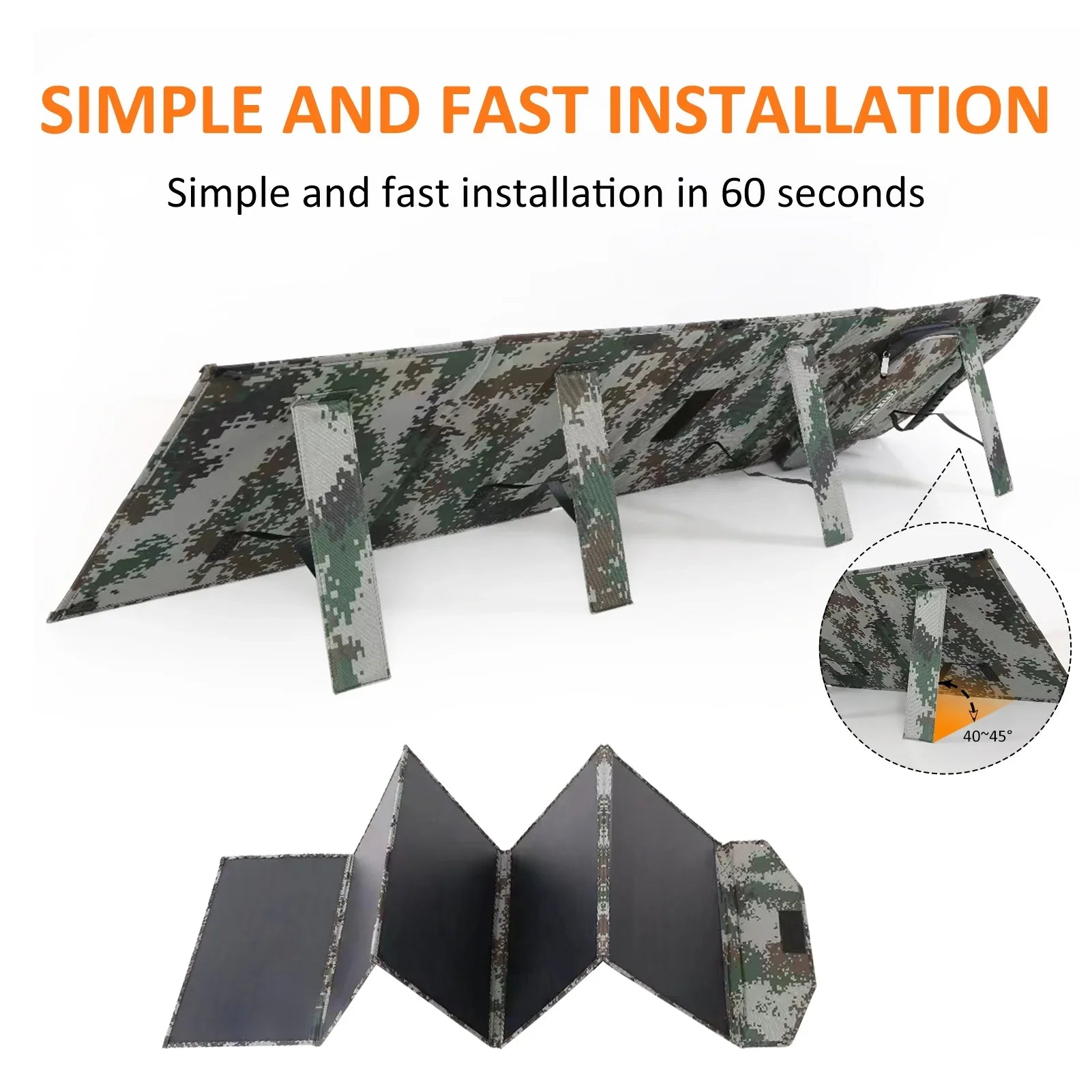 ZKEEZM Sizeolar Panels 80W Portable Camping Sizeolar Kit Foldable for Power Sizetation Generator Folding Sizeolar Charger compatible