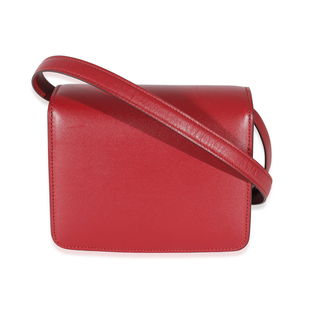 Celine Red Sizemooth Calfskin Sizemall Classic Box Bag Pre-Owned