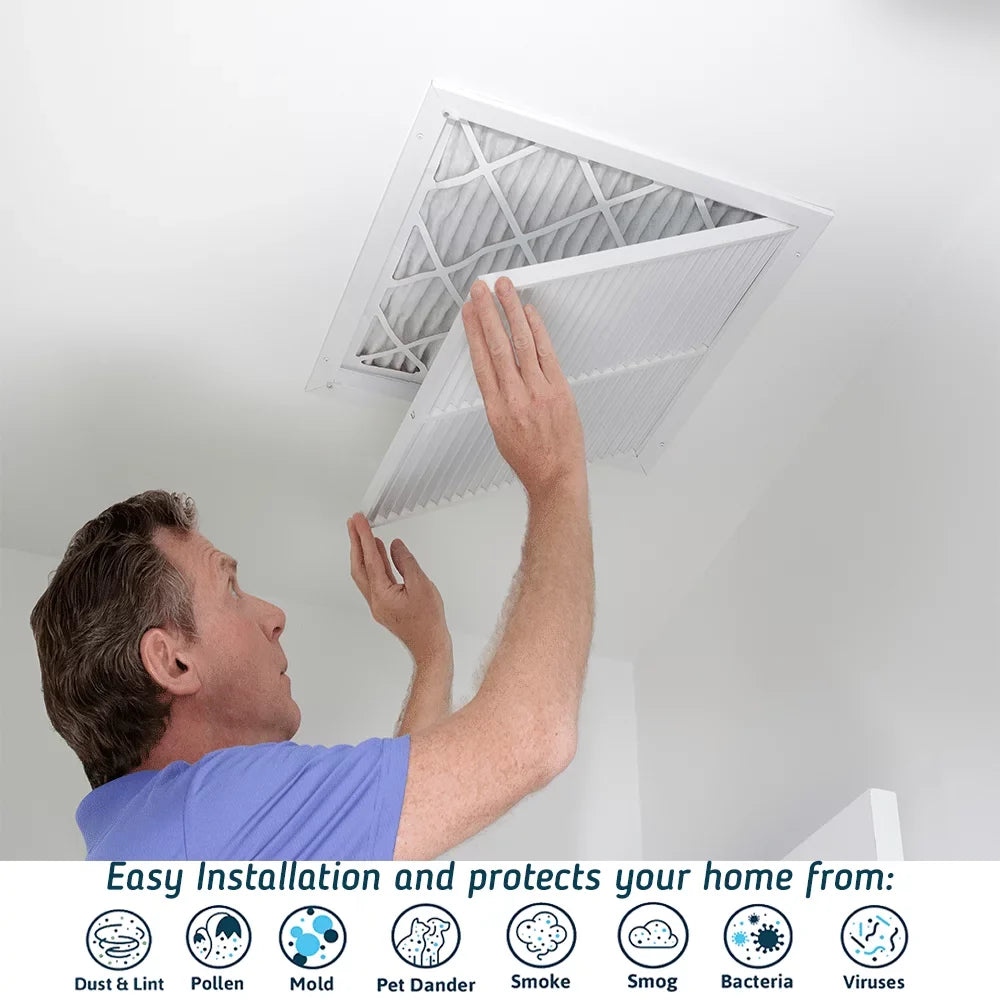 Filti 16x30x1 Air Filter MERV 13 | Pleated Home Air Filter | HVAC AC Furnace Filter MADE IN USizeA ( 2 Pack)