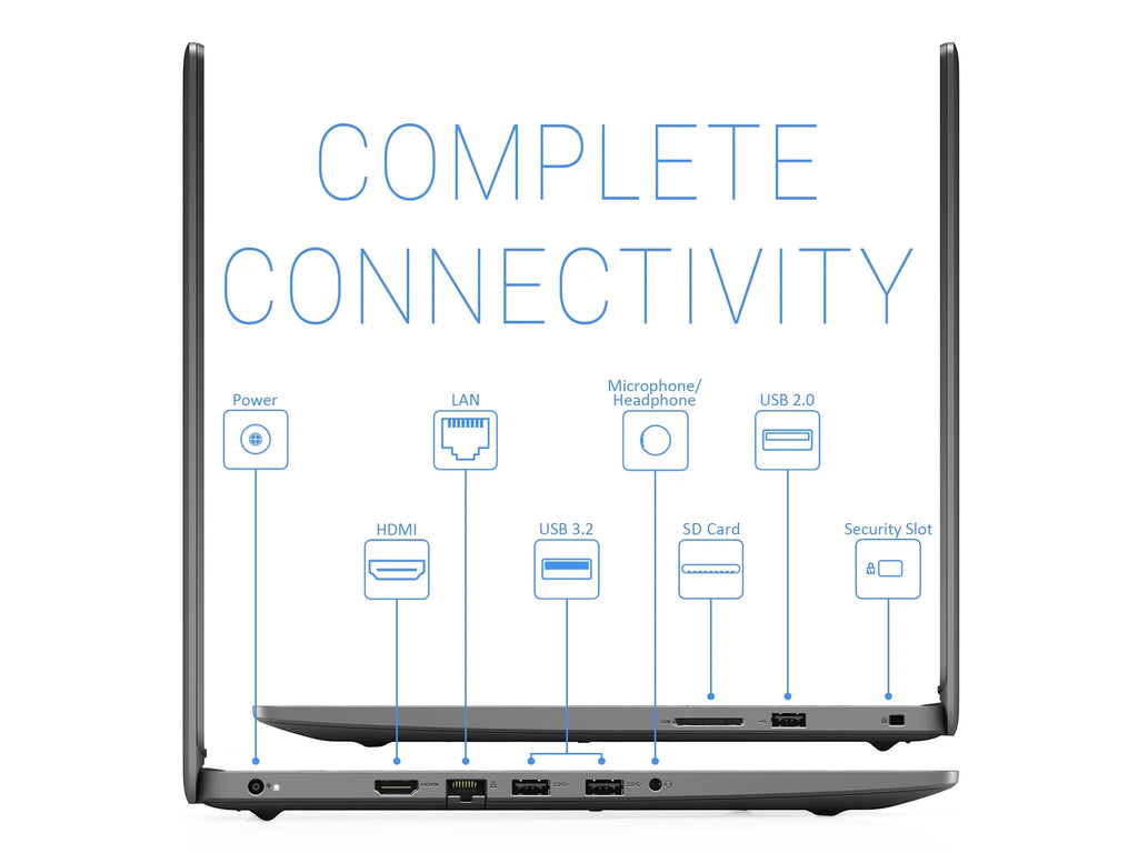 Dell Inspiron 3505 Notebook, 15.6" FHD Display, AMD Ryzen 3 3250U Upto 3.5GHz, 8GB RAM, 512GB NVMe SizeSizeD, Vega 3, HDMI, Card Reader, Wi-Fi, Bluetooth, Windows 10 Home