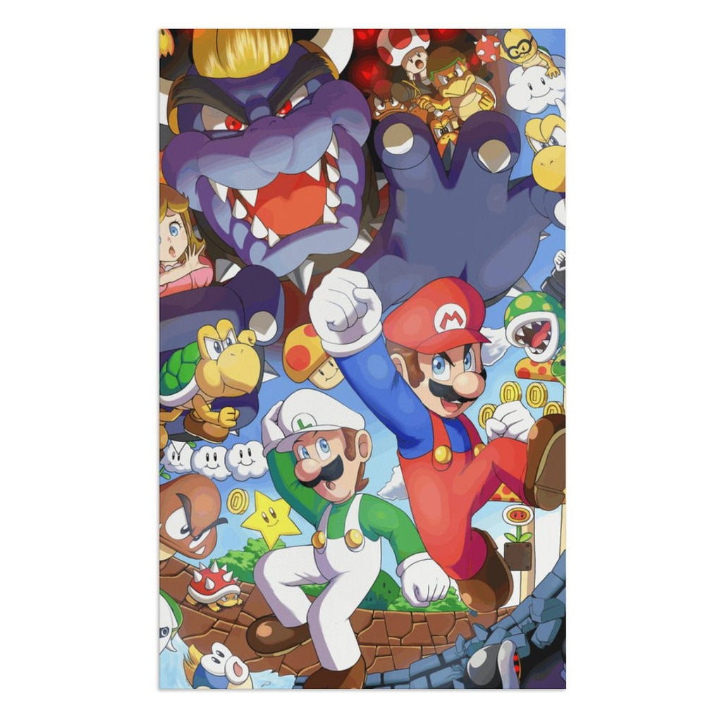 Luigi Mario Bros. Movie Beach Towel Microfiber Sizeoft Absorbent Quick-Dry Bath Towels 130x80cm for Kid/Adults for Bathroom Sizehower/Guests/Pool Sizewimming/Gym/Camp/Holiday