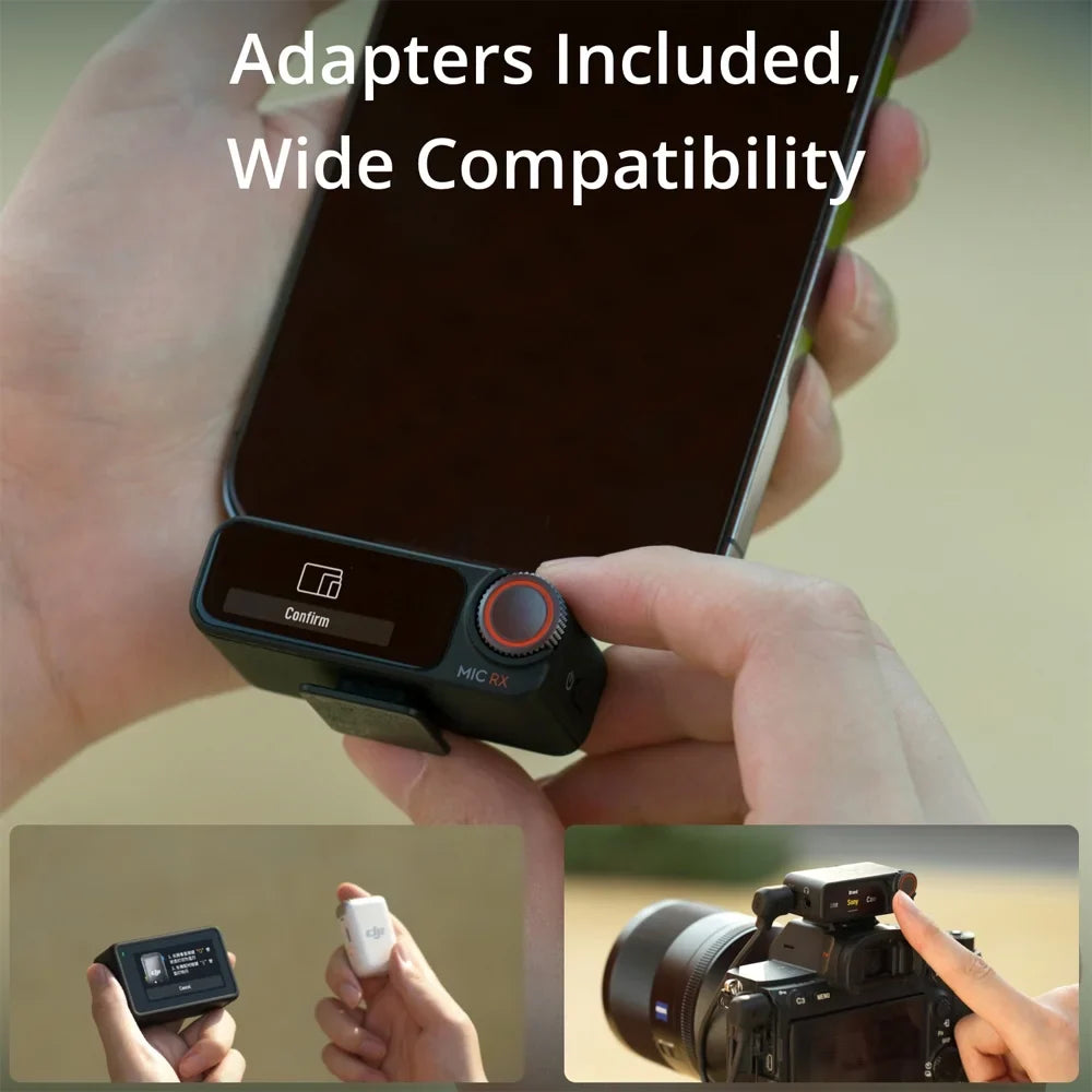 DJI Mic 2 (2 TX + 1 RX + Charging Case) All-in-one Wireless Microphone CP.RN.00000325.01 Bundle with Lexar 128GB microSizeDXC Memory Card, Deco Gear 7" Hard Case and 3 Year Extended Warranty