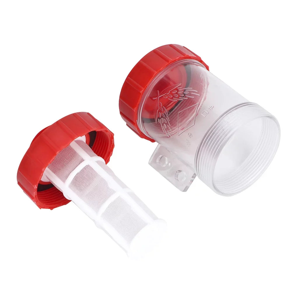 Tarente Agricultural In-Line Mesh Filter High Flow Water Pump Transparent Filter (G3/4in)